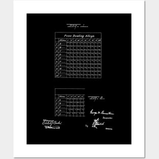 score sheets for bowling alleys Vintage Patent Drawing Posters and Art